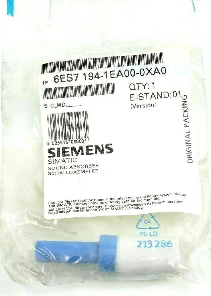 Produktfoto 1 von Siemens SIMATIC Schalldämpfer 6ES7 194-1EA00-0XA0 | E:01 | 6ES7194-1EA00-0XA0