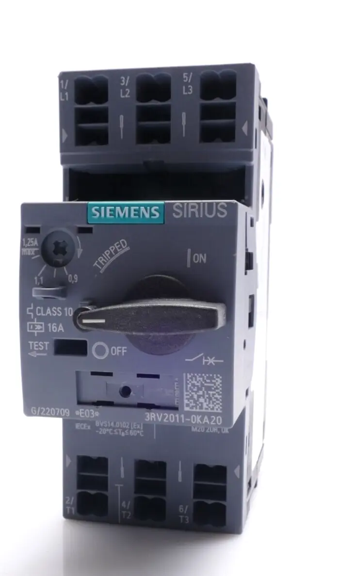 Produktfoto 1 von Siemens SIRIUS Leistungsschalter 3RV2 011-0KA20 | E:03 | 3RV2011-0KA20