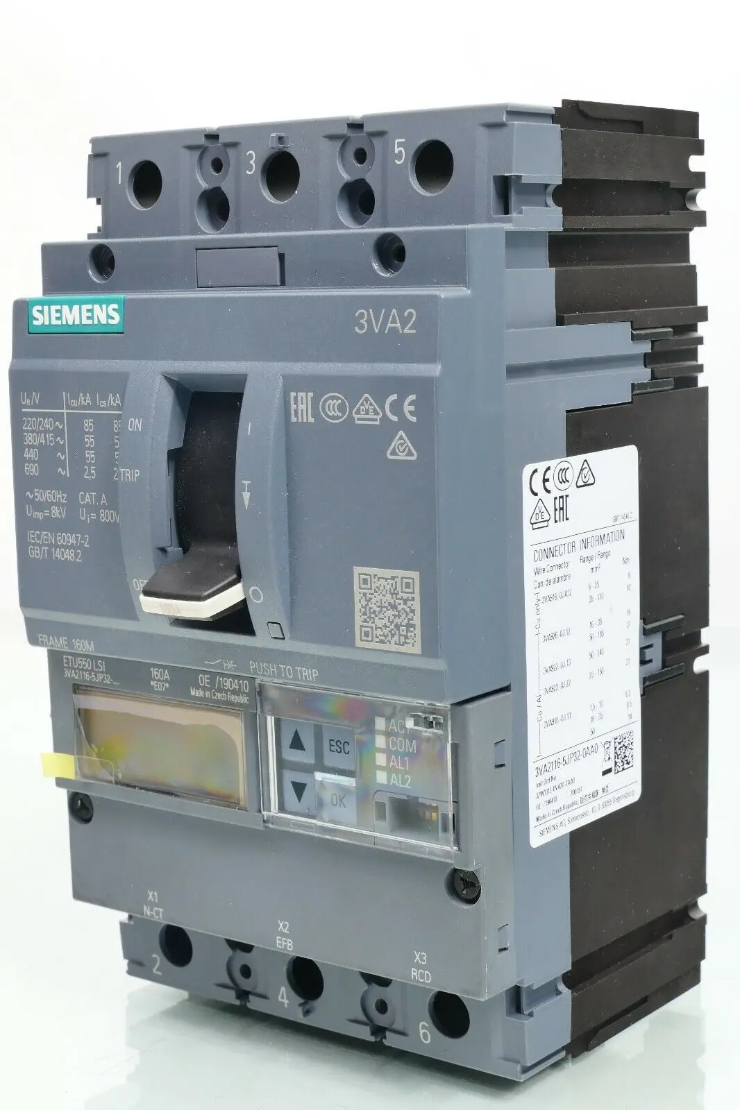Produktfoto 1 von Siemens 3VA2 Leistungsschalter 3VA2 116-5JP32-0AA0 | E:07 | 3VA2116-5JP32-0AA0