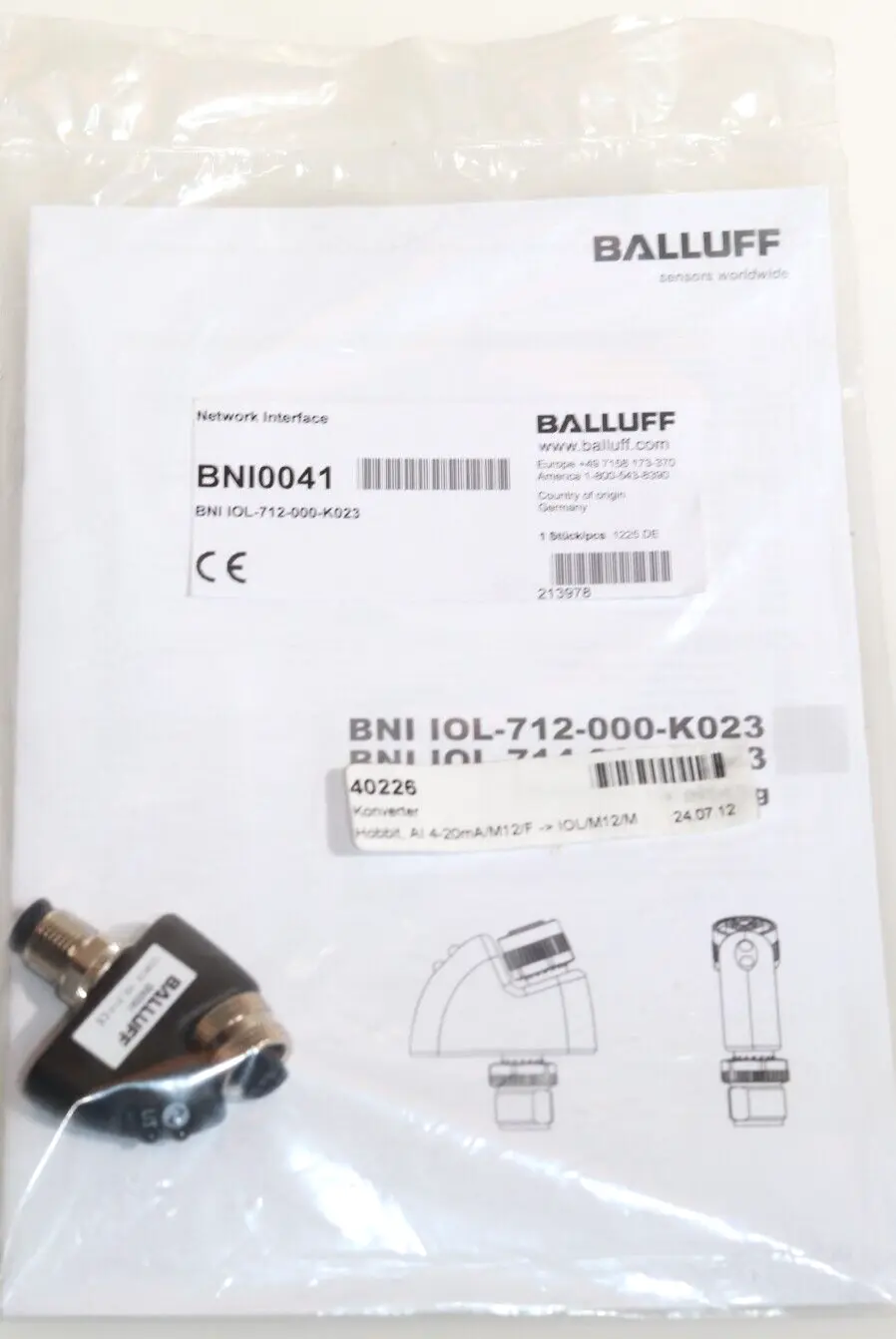 Produktfoto 1 von Balluff Verteiler aktiv BNI IOL-712-000-K023 | BNI0041