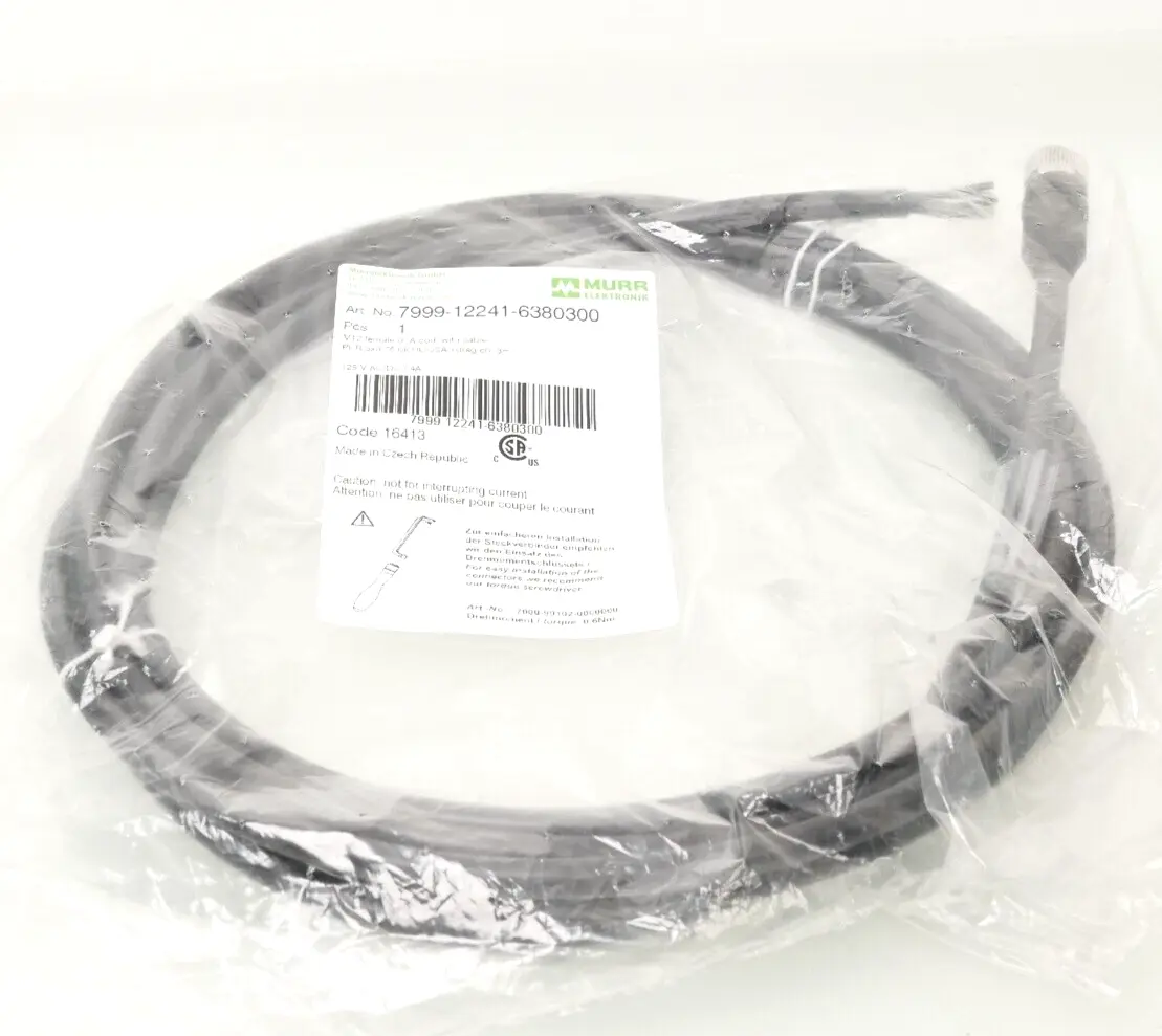 Produktfoto 1 von Murr Elektronic M12 Bu. 0° A-kod. freies Ltg-ende Kabel 3m | 7999-12241-6380300