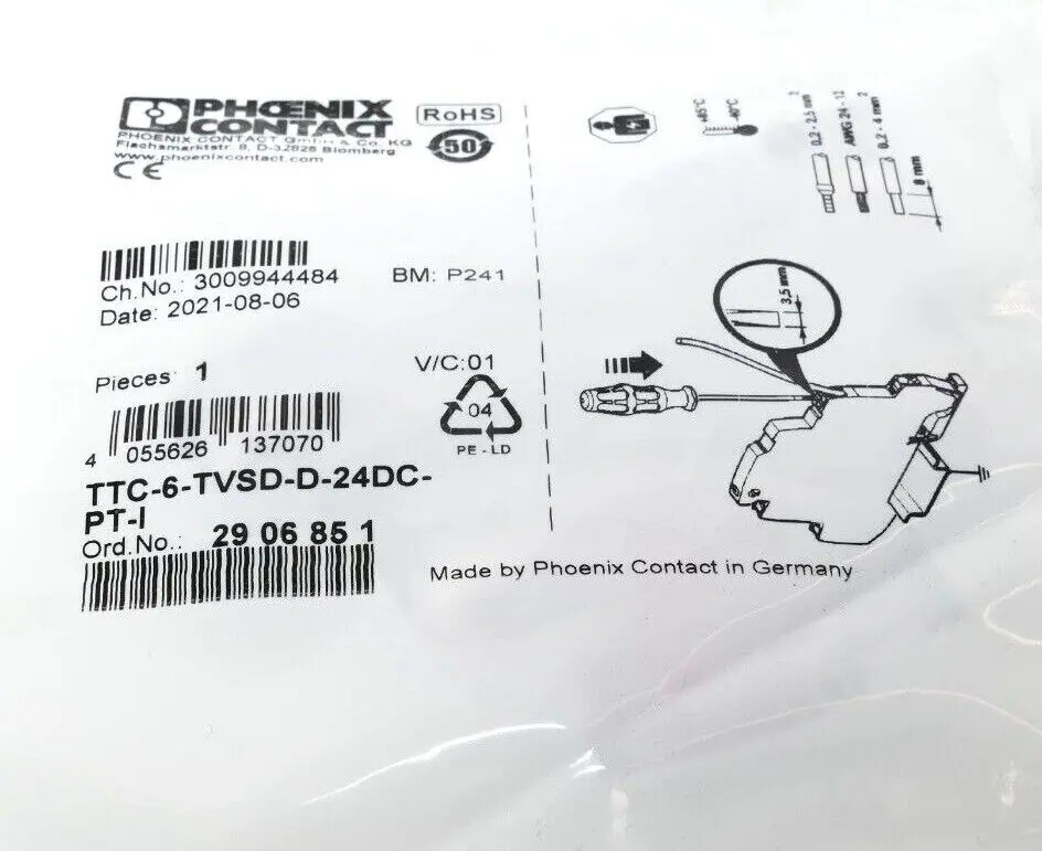Produktfoto 1 von Phoenix Contact Überspannungsschutzgerät TTC-6-TVSD-D-24DC-PT-I | 2906851