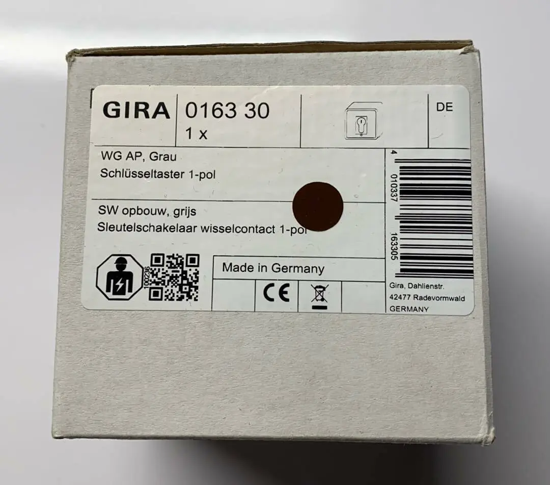 Produktfoto 1 von GIRA 0163 30 Schlüsseltaster 1-p WG AP Grau