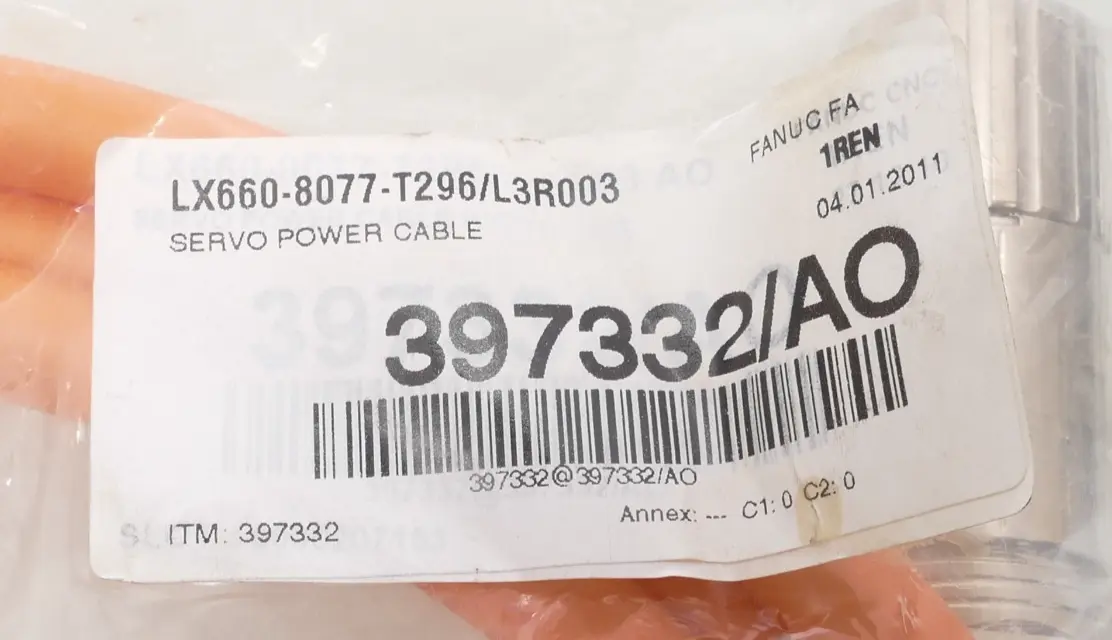 Produktfoto 1 von Fanuc Servo Power Cable LX660-8077-T296/L3R003 | 397332/AO