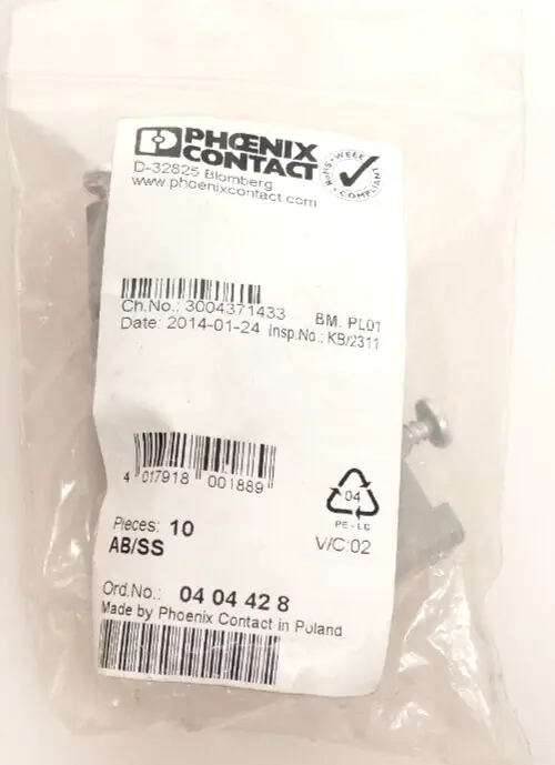 Produktfoto 1 von 10x Phoenix Contact  Auflageblock 04 04 42 8 | AB/SS | 0404428