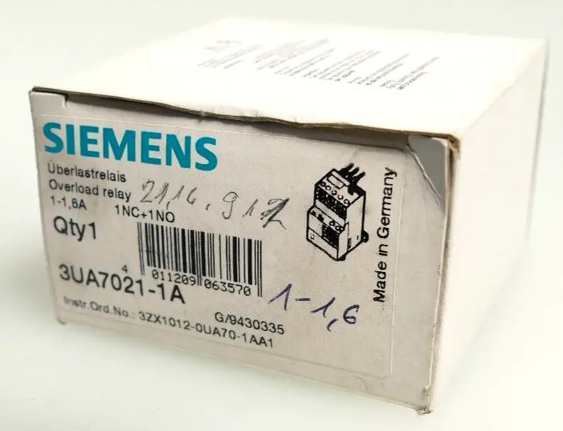 Produktfoto 1 von Siemens 3UA7021-1A Überlastrelais 3UA7 021-1A