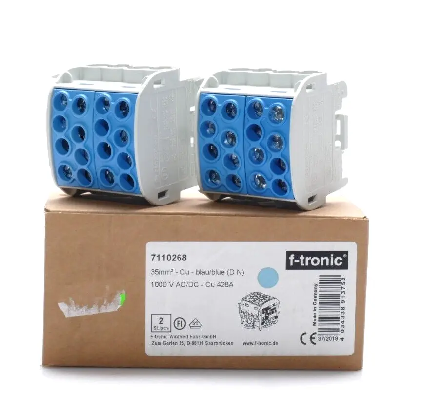 Produktfoto 1 von 2x f-tronic 7110268 Hauptleitungsabzweigklemme 35mm