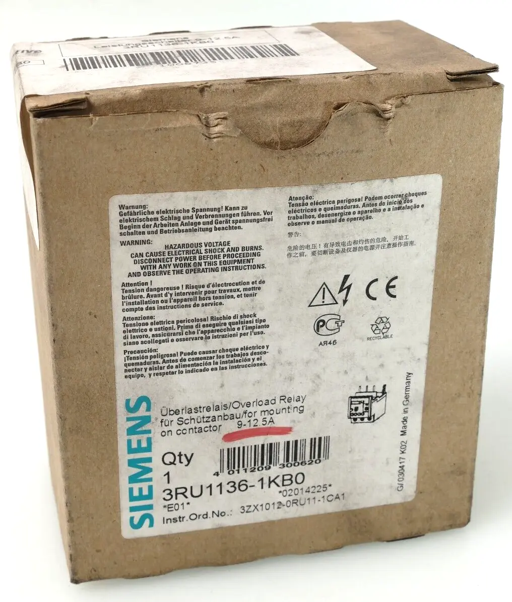 Produktfoto 1 von Siemens SIRIUS Überlastrelais 3RU1 136-1KB0 | E:01 | 3RU1136-1KB0