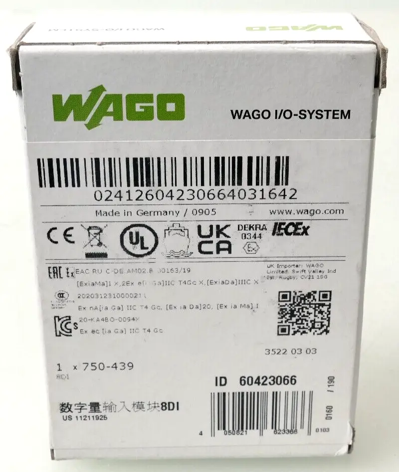 Produktfoto 1 von Wago NAMUR 8-Kanal-Digitaleingang | 750-439