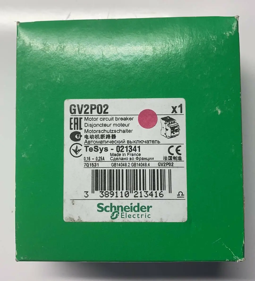 Produktfoto 1 von Schneider Electric GV2 P02 Motorschutzschalter IP20 GV2P02 | 021341