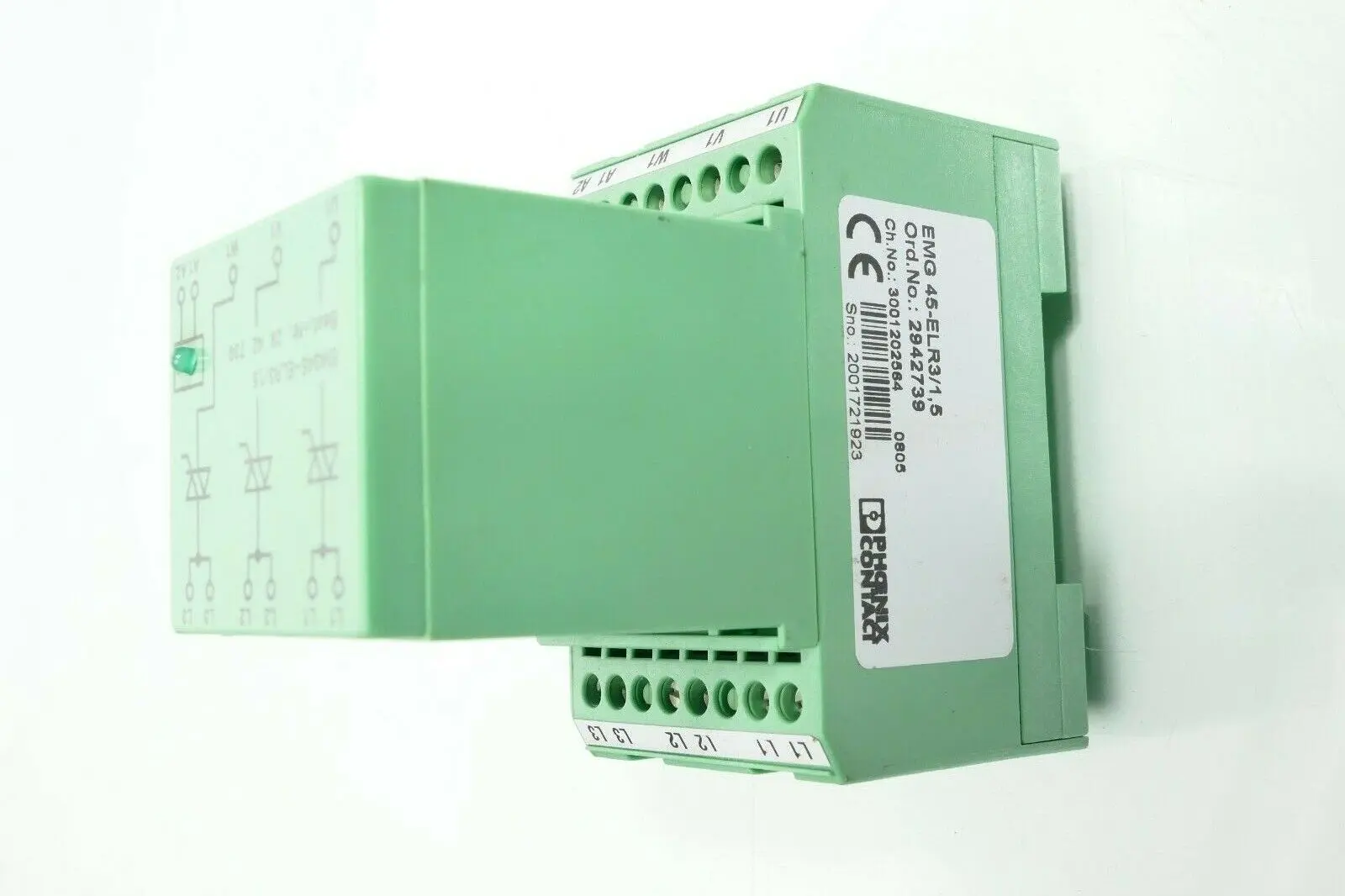 Produktfoto 1 von Phoenix Contact 3-Phasen Lastrelais 29 42 73 9 | EMG 45-ELR3/1,5 | 2942739