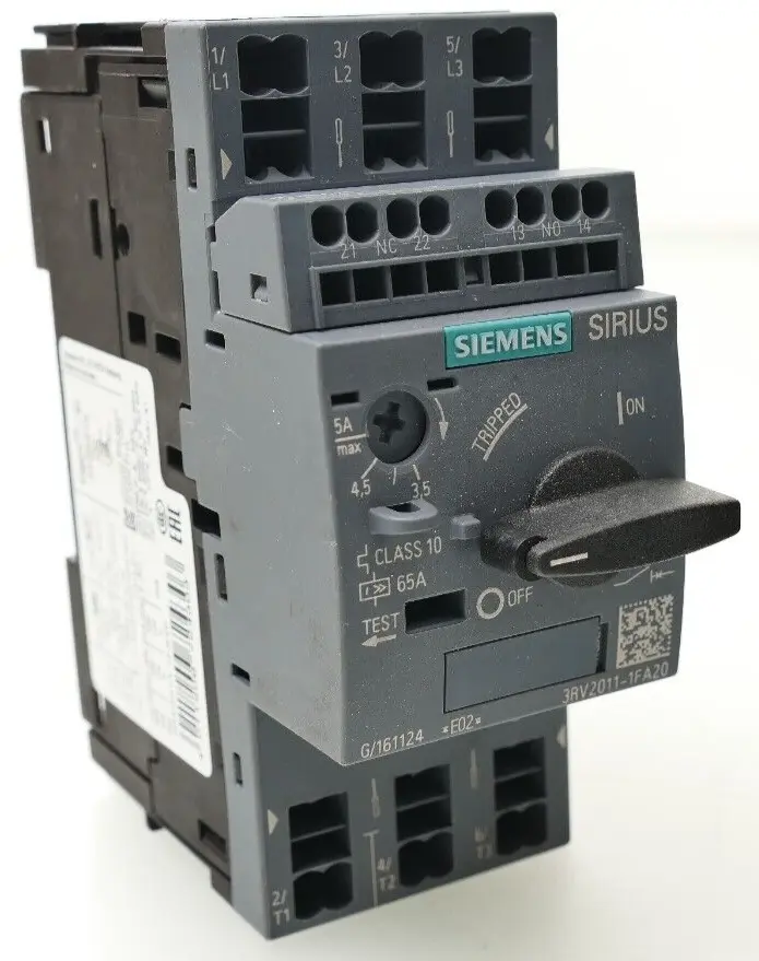 Produktfoto 1 von Siemens SIRIUS Leistungsschalter | E:02 | 3RV2011-1FA20 + 3RV2901-2E
