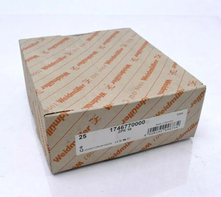 Produktfoto 1 von 25x Weidmüller Schutzleiter-Reihenklemme ZPE 10 | 1746770000