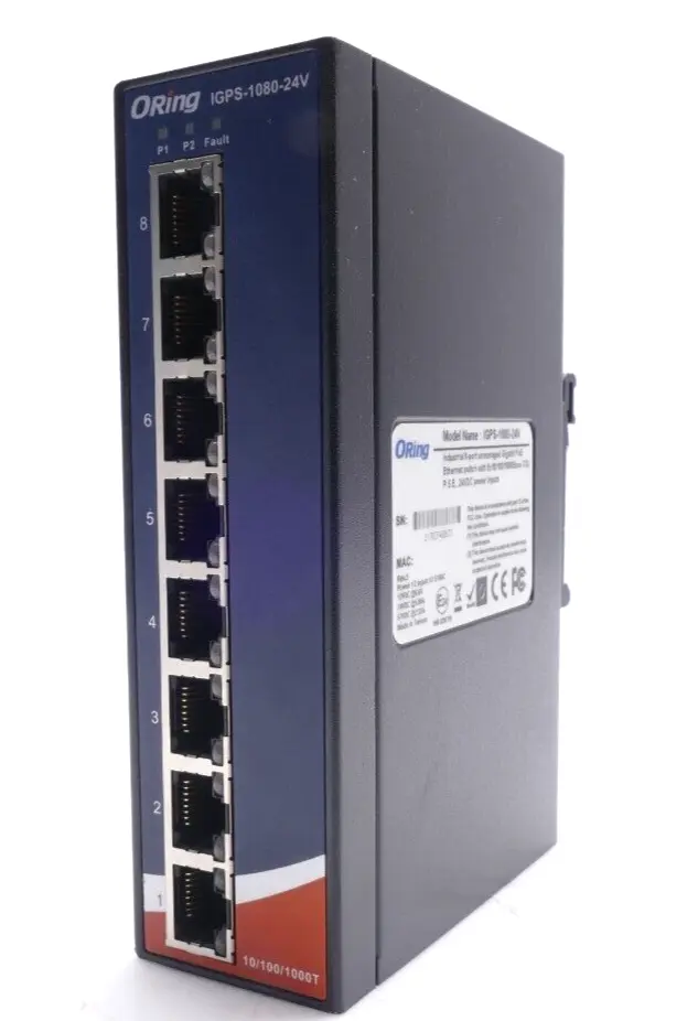Produktfoto 1 von Oring IGPS-1080-24V Ethernet switch with 8x10/100/1000 Base-T(X)