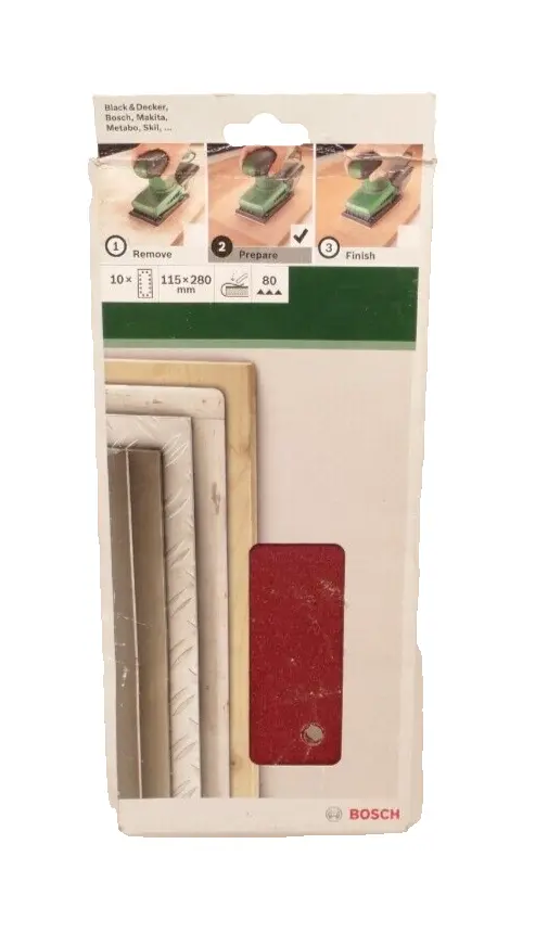 Produktfoto 1 von 2x 10Stk. Bosch 2 609 256 B28 Schleifpapier 115x280mm | 2609256B28-720