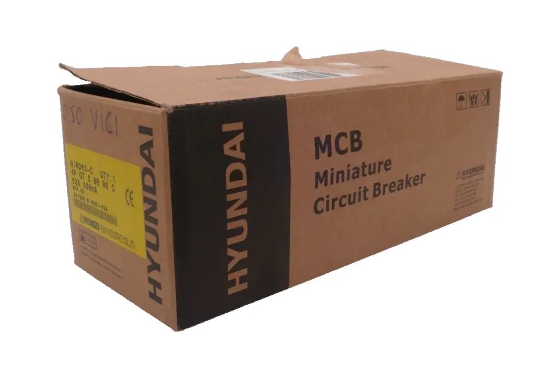 Produktfoto 1 von 3x Hyundai HiRD63-C Miniatur Circuit Breaker | 63A 300mA | 4PG7S0000C