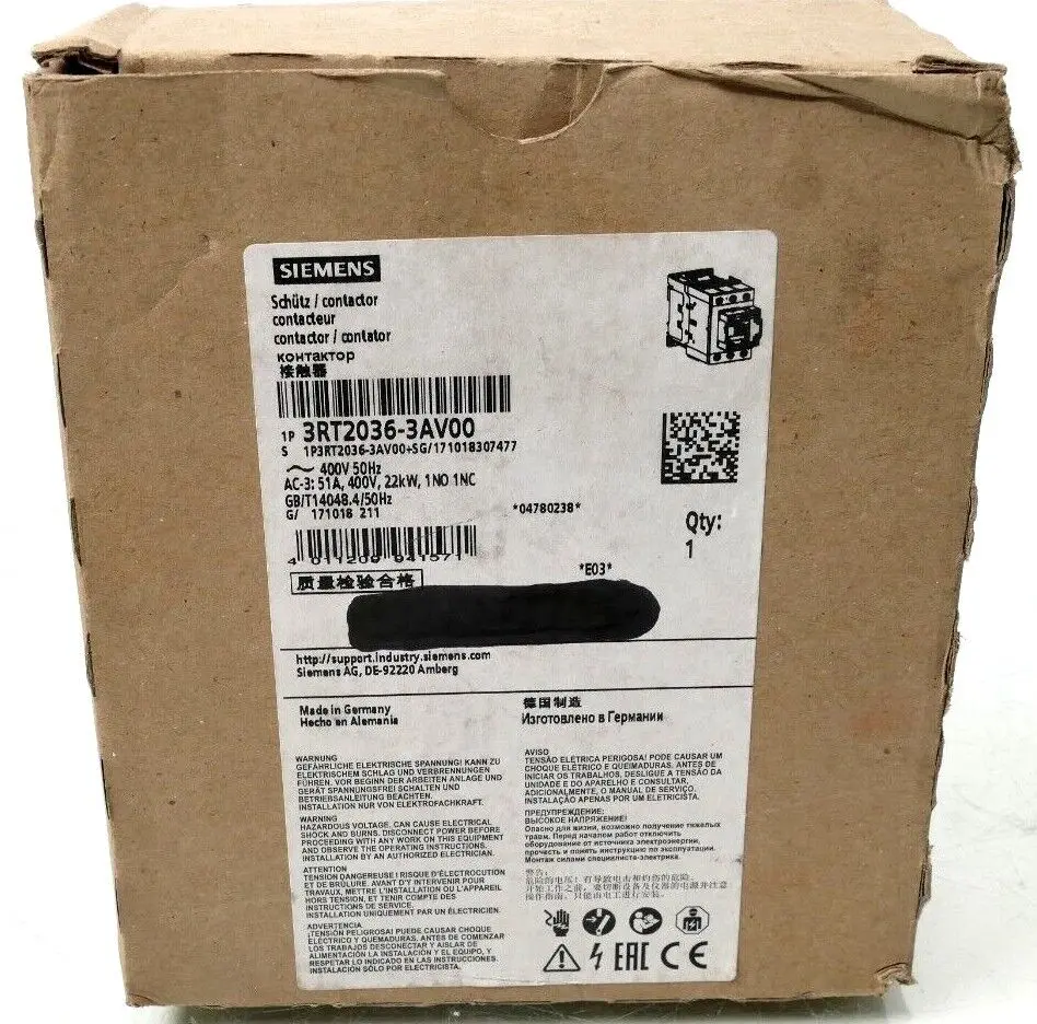Produktfoto 1 von Siemens SIRIUS Schütz 3RT2 036-3AV00 | E:03 | 3RT2036-3AV00