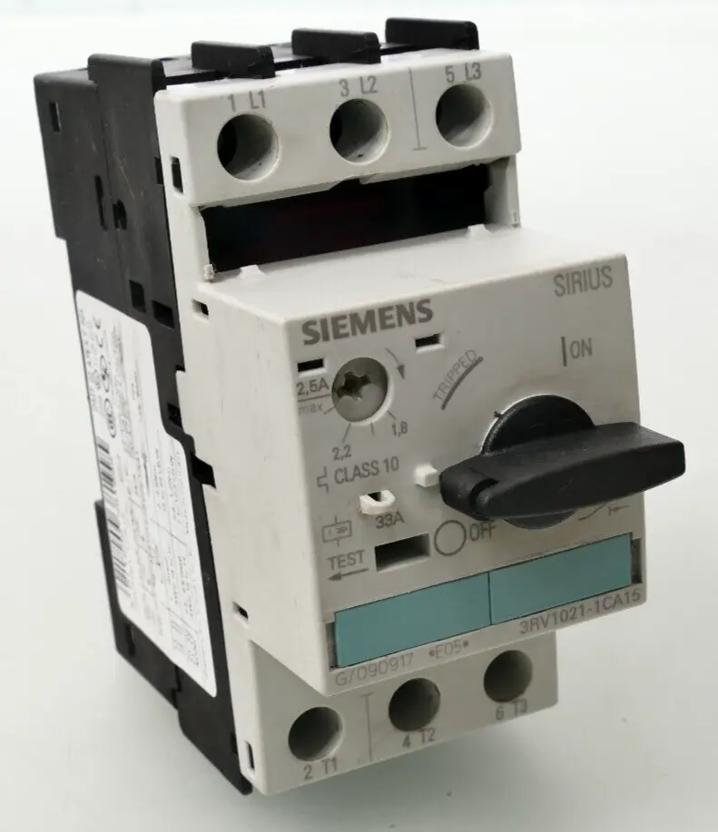 Produktfoto 1 von 2x Siemens SIRIUS Leistungsschalter 3RV1 021-1CA15 | E:05 | 3RV1021-1CA15