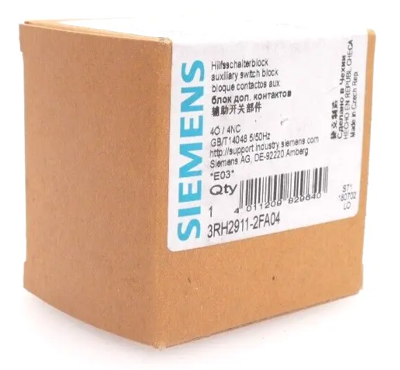 Produktfoto 1 von Siemens Hilfsschalterblock 3RH2 911-2FA04 | E:03 | 3RH2911-2FA04