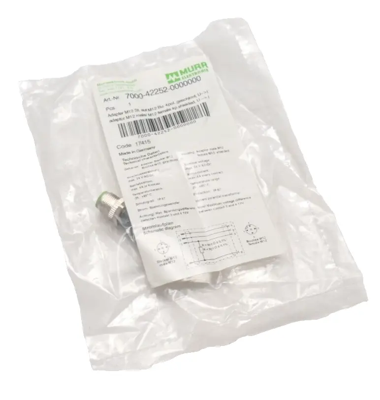 Produktfoto 1 von Murr Elektronik Adapter M12 St./ M12 Bu. A-kod. geschirmt | 7000-42252-0000000