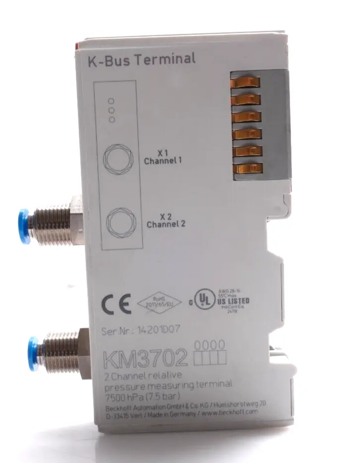Produktfoto 1 von Beckhoff Busklemmenmodul 2-Kanal-Analog-Eingang | KM3702