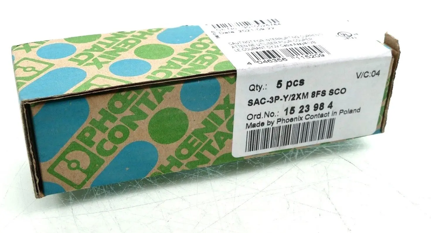 5x Phoenix Contact Y-Verteiler 15 23 98 4 | SAC-3P-Y/2XM 8FS SCO | 1523984