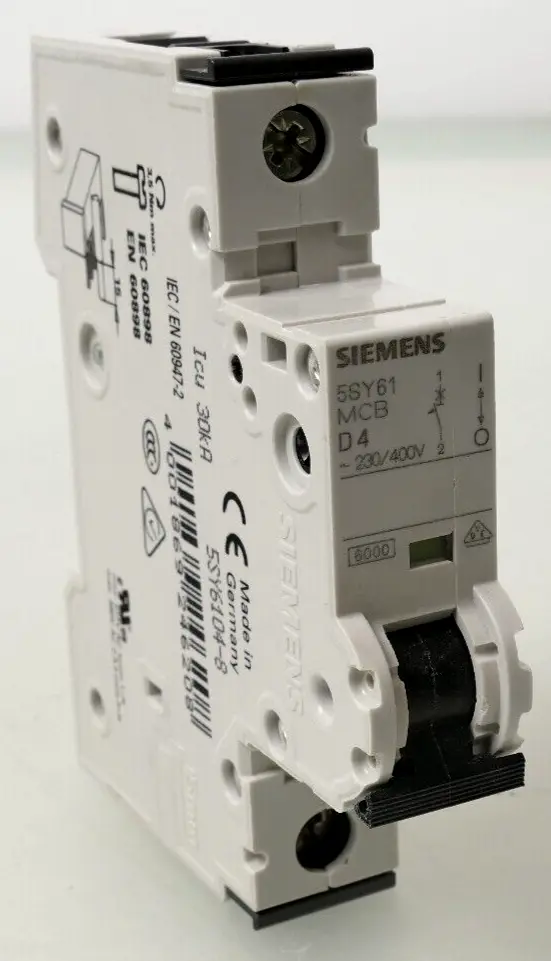 Produktfoto 1 von Siemens 5SY61 MCB D4 Leitungsschutzschalter 5SY6 104-8 | 5SY6104-8