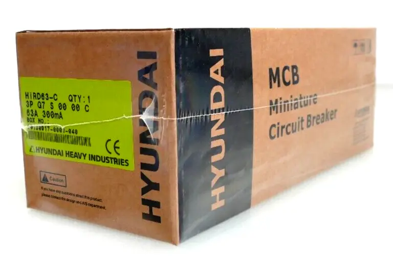 Produktfoto 1 von Hyundai HiRD63-C 3P G7 S 00 00 C Miniatur Circuit Breaker 3PG7S0000C 63A 300mA