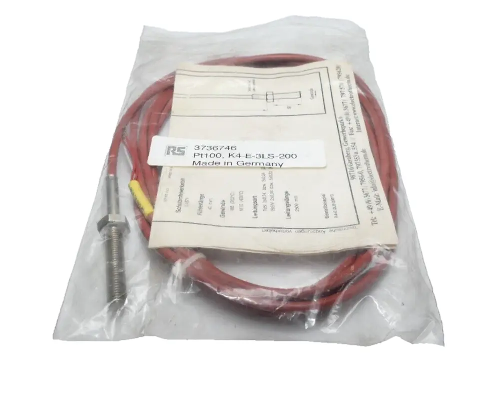Produktfoto 1 von Electrotherm Kabelfühler PT100 | M8 x 40mm -50°C +200°C 2.5m L | K4-E-3LS-200
