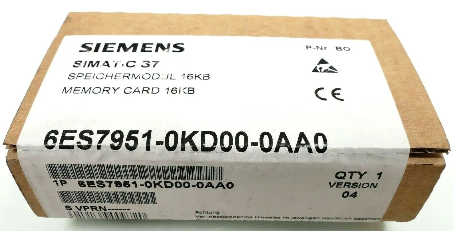 Produktfoto 1 von Siemens Speichermodul 16KB | 6ES7 951-0KD00-0AA0 | E:04 | 6ES7951-0KD00-0AA0