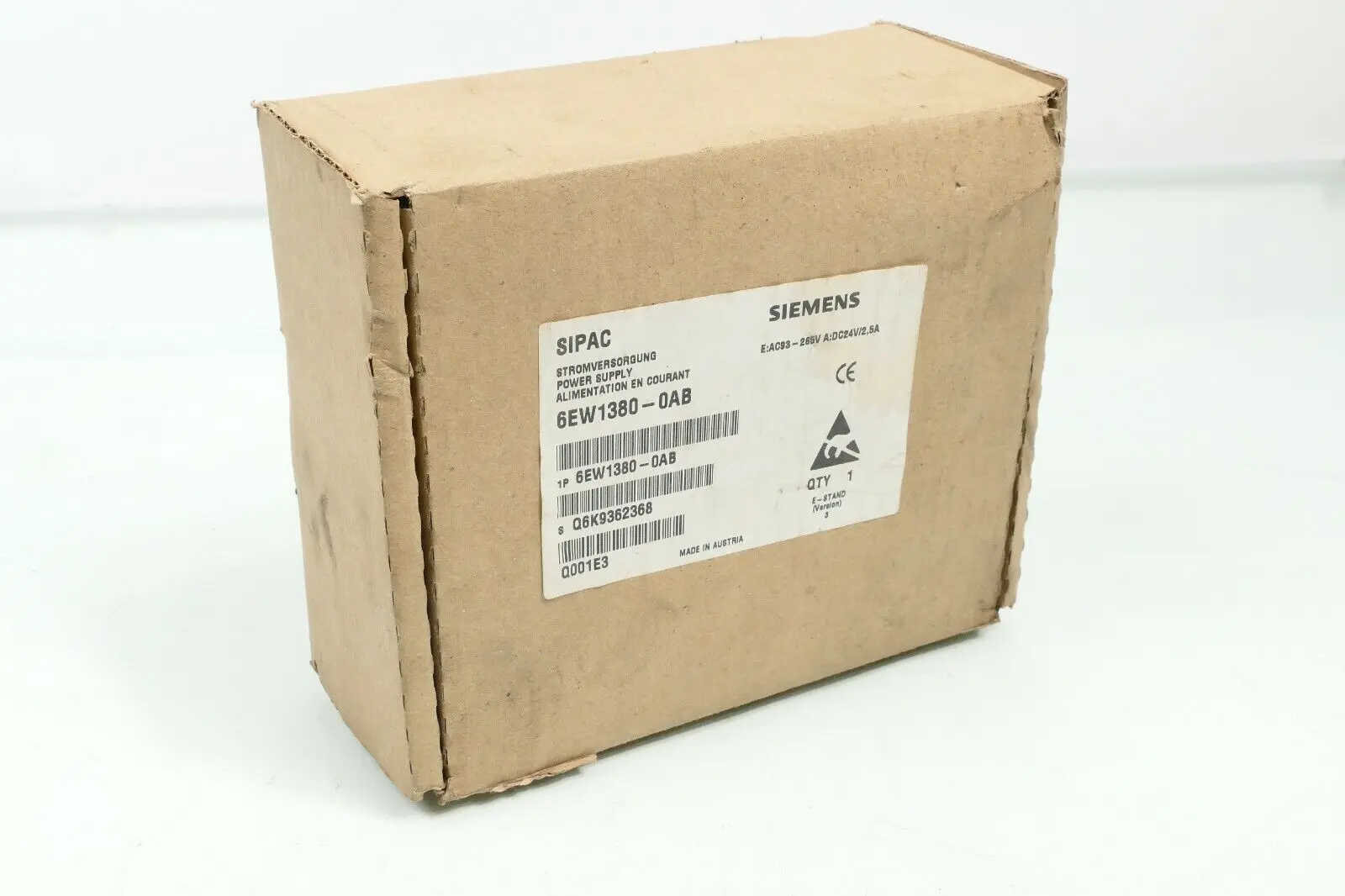 Produktfoto 1 von Siemens SIPAC Stromversorgung 6EW1 380-0AB | 6EW1380-0AB