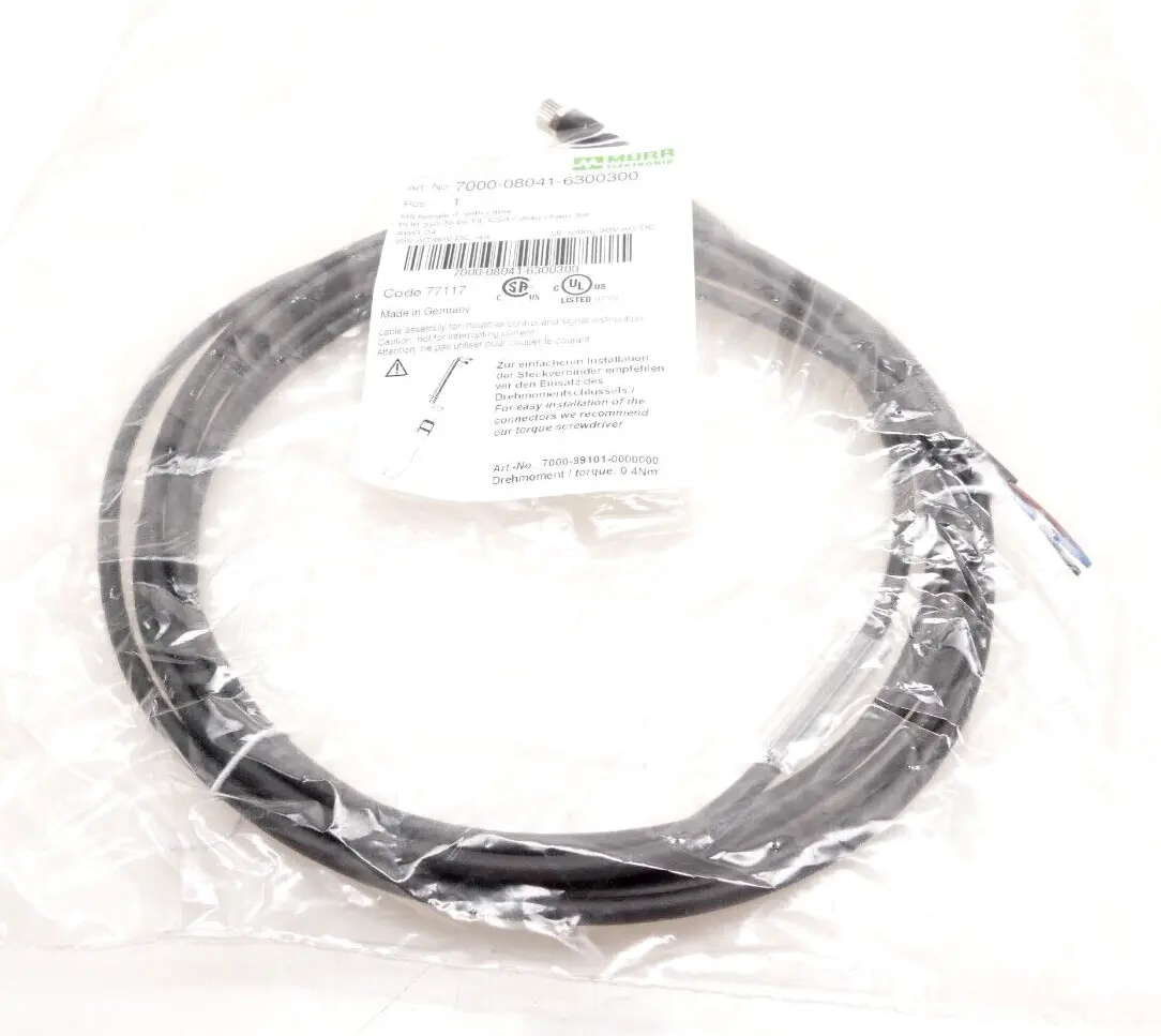 Produktfoto 1 von Murr Elektronik M8 Bu. 0° A-kod. freies Ltg-ende Kabel 3m | 7000-08041-6300300