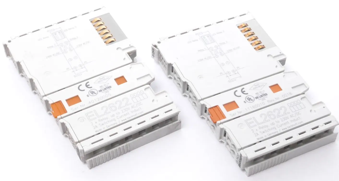 Produktfoto 1 von 2x Beckhoff EtherCAT-Klemme 2-Kanal-Relais-Ausgang | EL2622