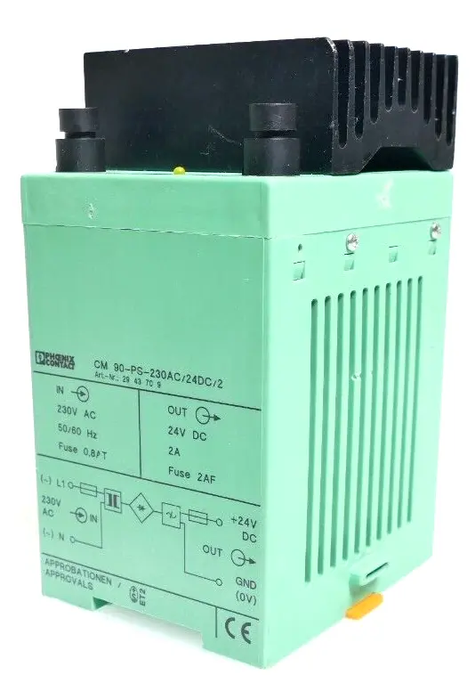 Phoenix Contact Power Supply 29 43 70 9 | CM 90-PS-230AC/24DC/2 | 2943709