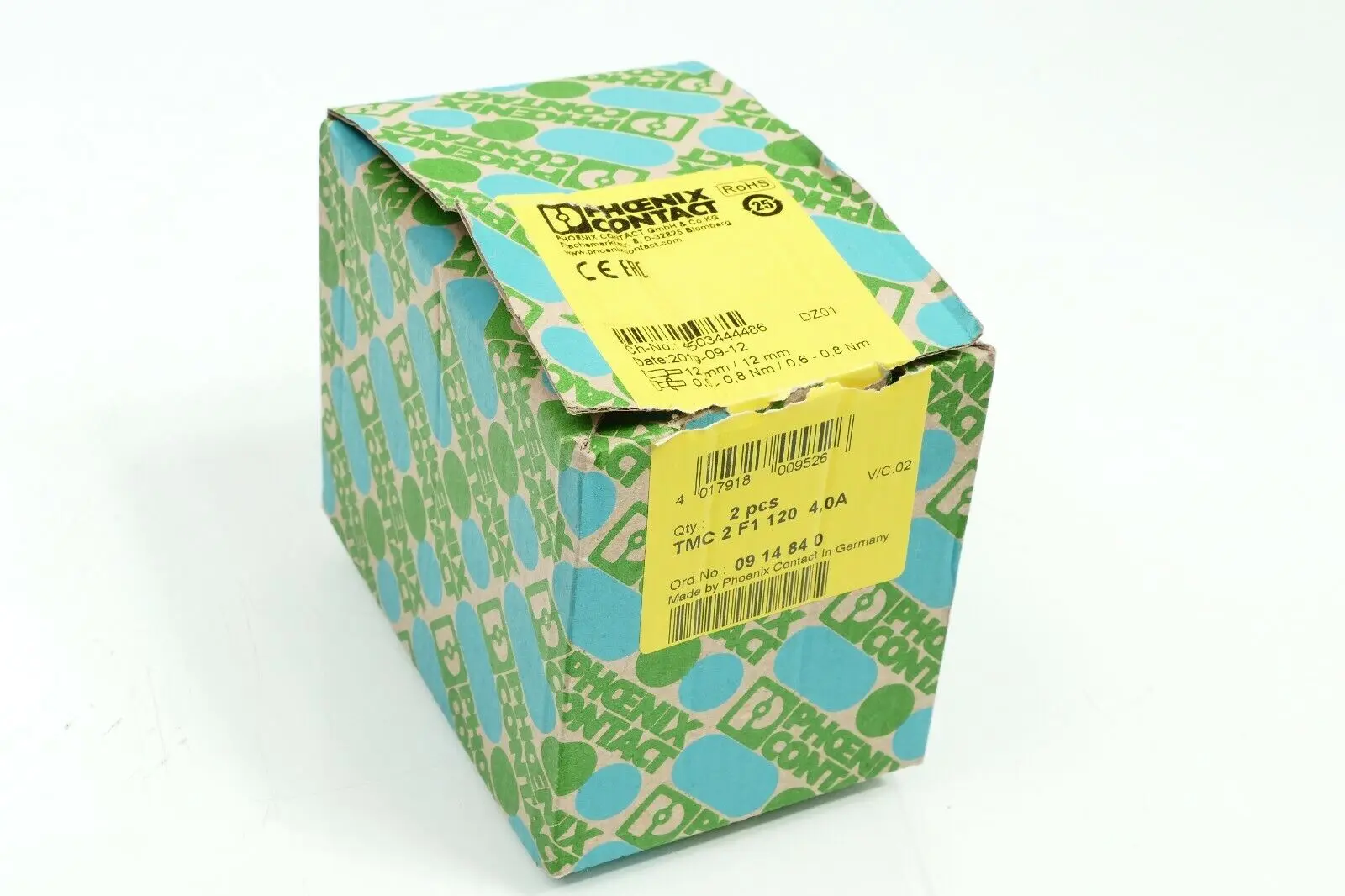 Produktfoto 1 von 2x Phoenix Contact Schutzschalter 09 14 84 0 | TMC 2 F1 120 4,0A | 0914840