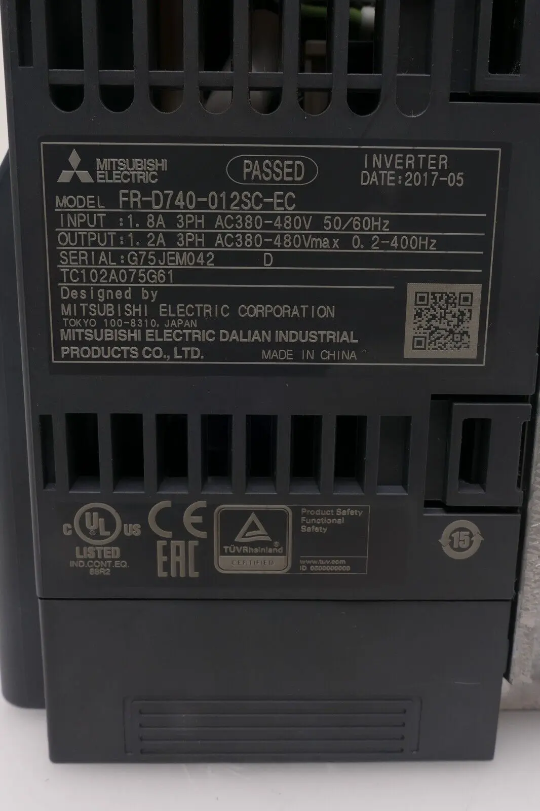 Produktfoto 1 von Mitsubishi Electric D700-SC Inverter G75JEM | FR-D740-012SC-EC