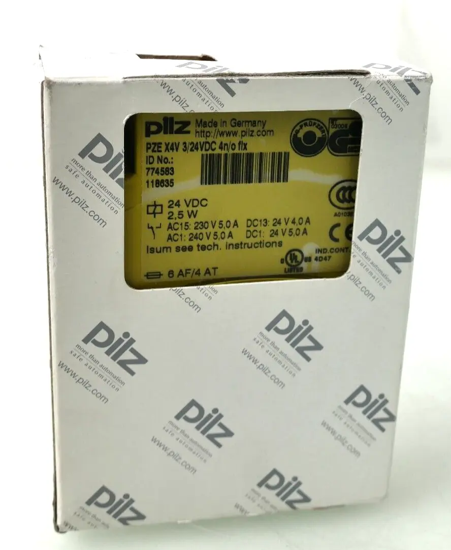 Produktfoto 1 von Pilz Sicherheitsrelais PZE X4V 3/24VDC 4n/o fix | 774583