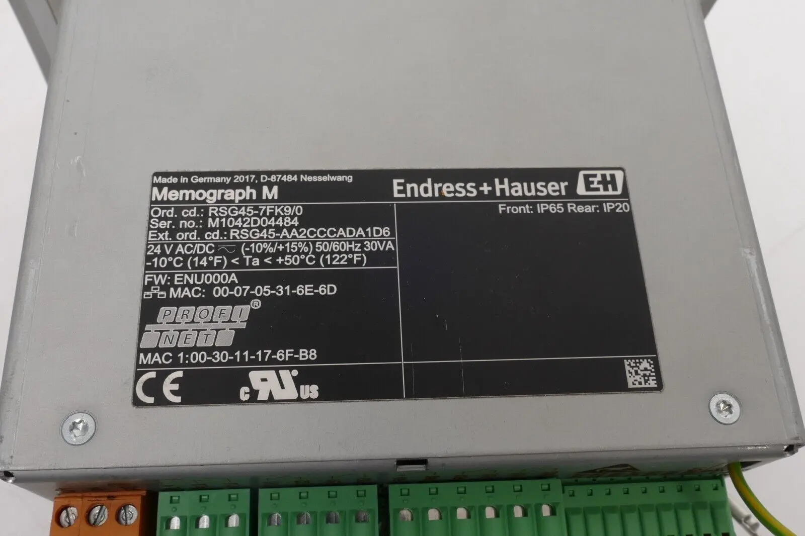 Produktfoto 1 von Endress+Hauser Memograph M | RSG45-7FK9/0 | FW:ENU000A | RSG45-AA2CCCADA1D6