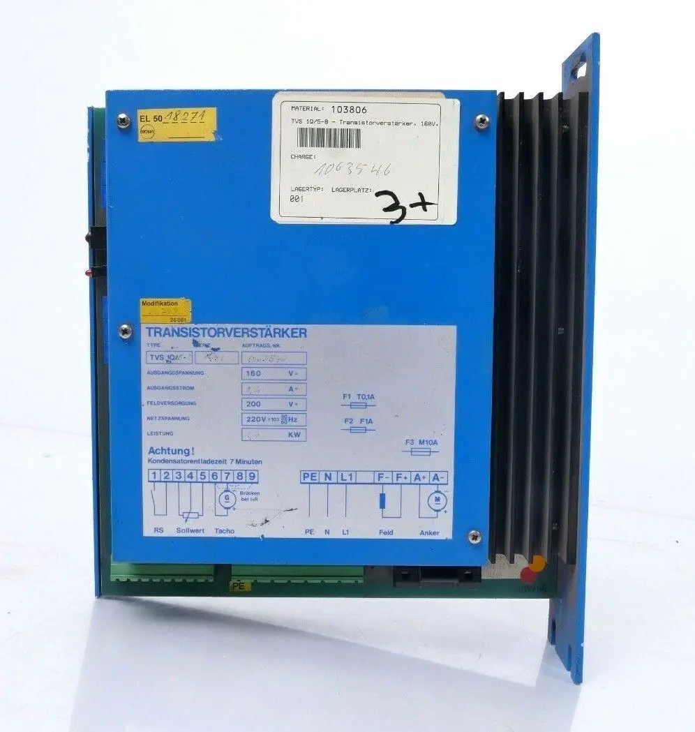Produktfoto 1 von Stöber Transistorverstärker TVS 1Q/5-8 230VAC out:160V 8,2A 1,4kW DC Motor