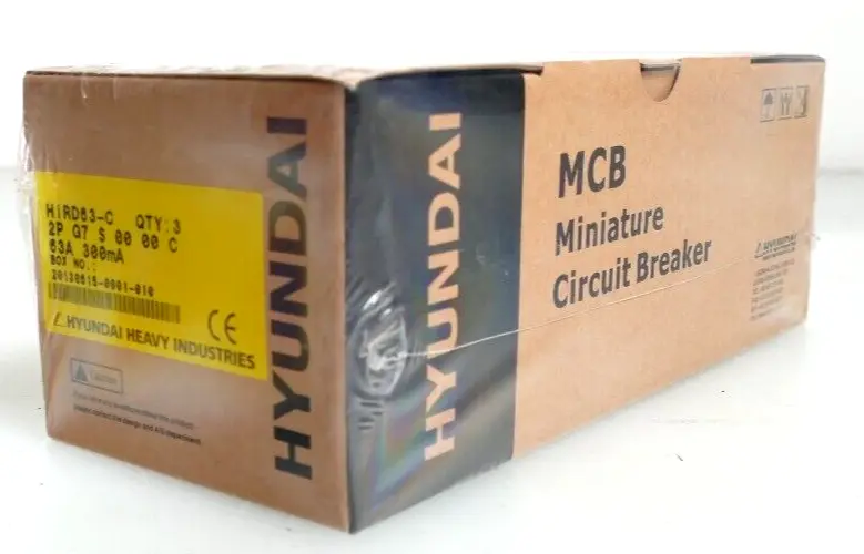 Produktfoto 1 von 3x Hyundai HiRD63-C 2P G7 S 00 00 C Miniatur Circuit Breaker | 63A 300mA