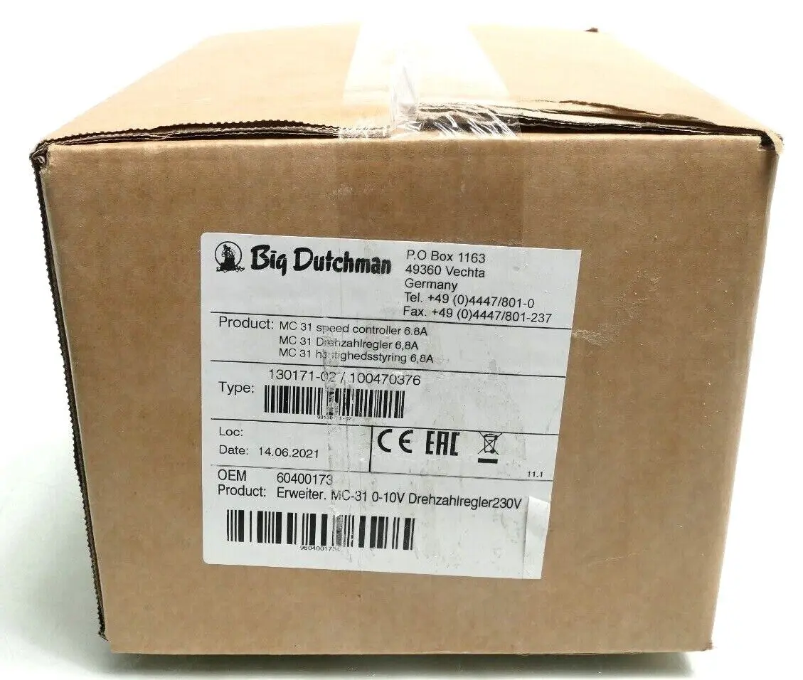 Big Dutchman MC 31 Speed Controller 6.8A | Drehzahlregler 130171-02 / 10047376
