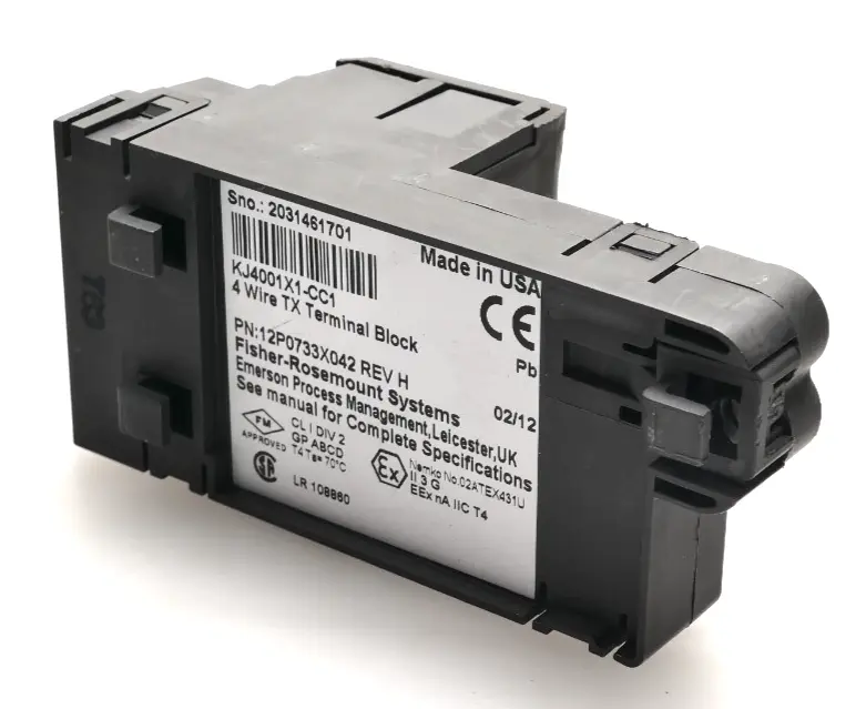 Emerson Terminal Block | Rev. H | KJ4001X1-CC1