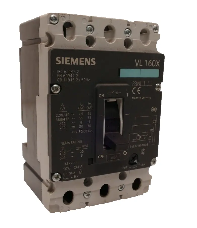 Produktfoto 1 von Siemens VL 160X Leistungsschalter | 3VL1 716-1DD33-0AA0 | 3VL1716-1DD33-0AA0