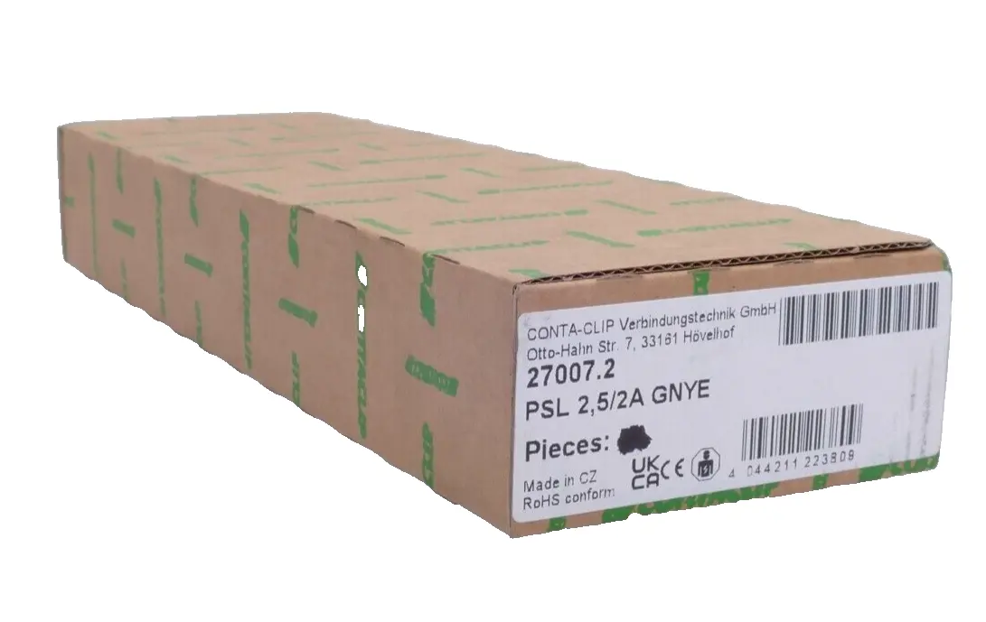 Produktfoto 1 von 45x Contaclip 27007.2 Schutzleiterklemme PSL 2,5/2A GNYE