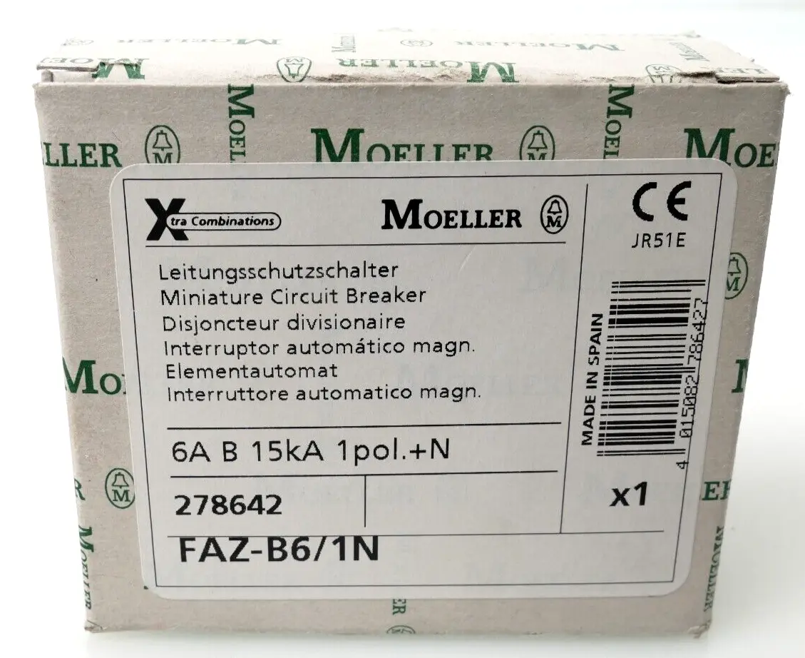 Produktfoto 1 von Moeller Xpole FAZ-B6/1N Leitungsschutzschalter 6A B 15kA 1pol.+N | 278642