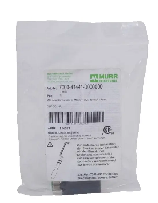 Produktfoto 1 von Murr Elektronik Ventilsteckeradapter | 7000-41441-0000000