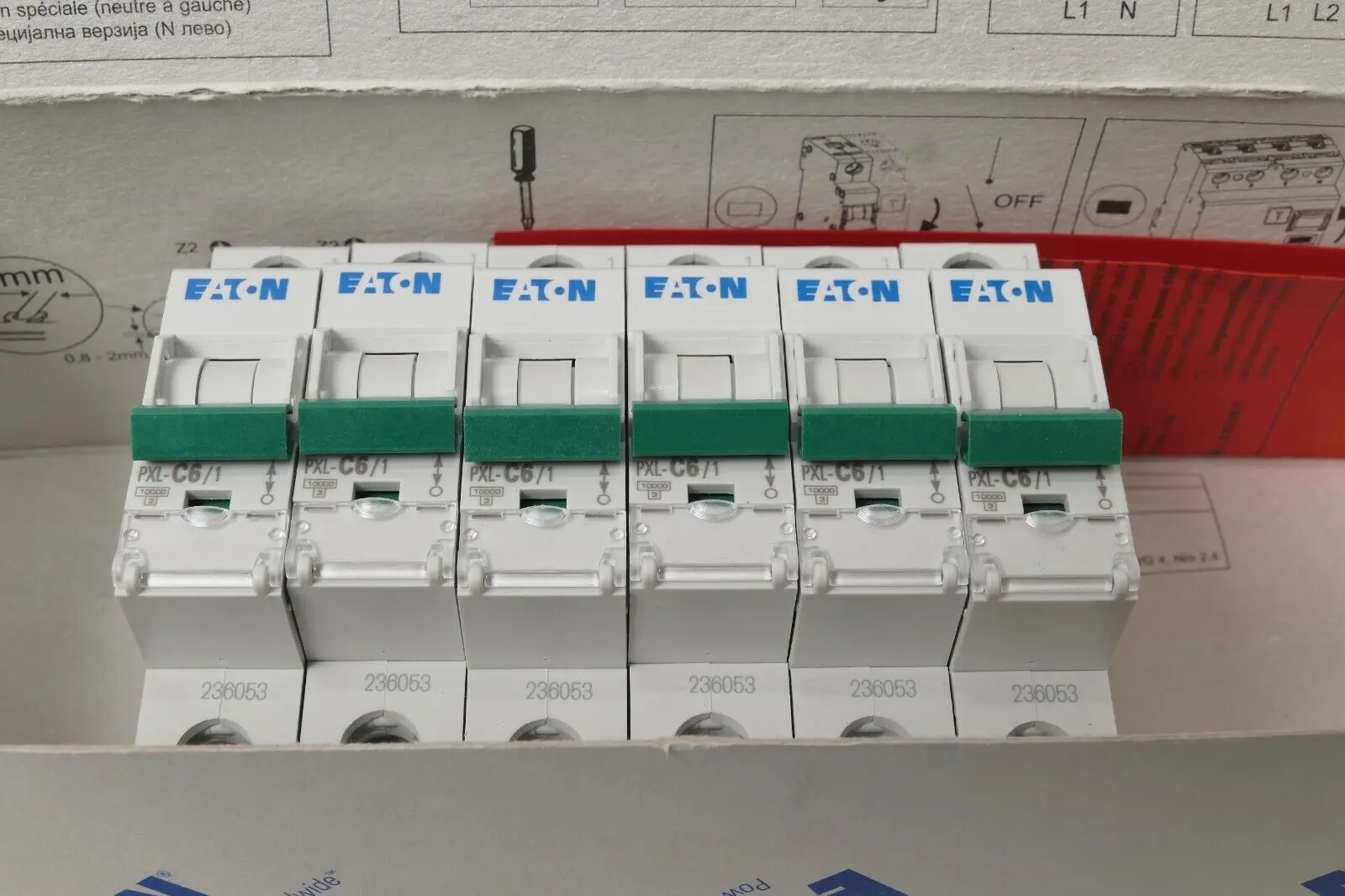 6x Eaton Moeller Leitungsschutzschalter PXL-C6/1 | 236053