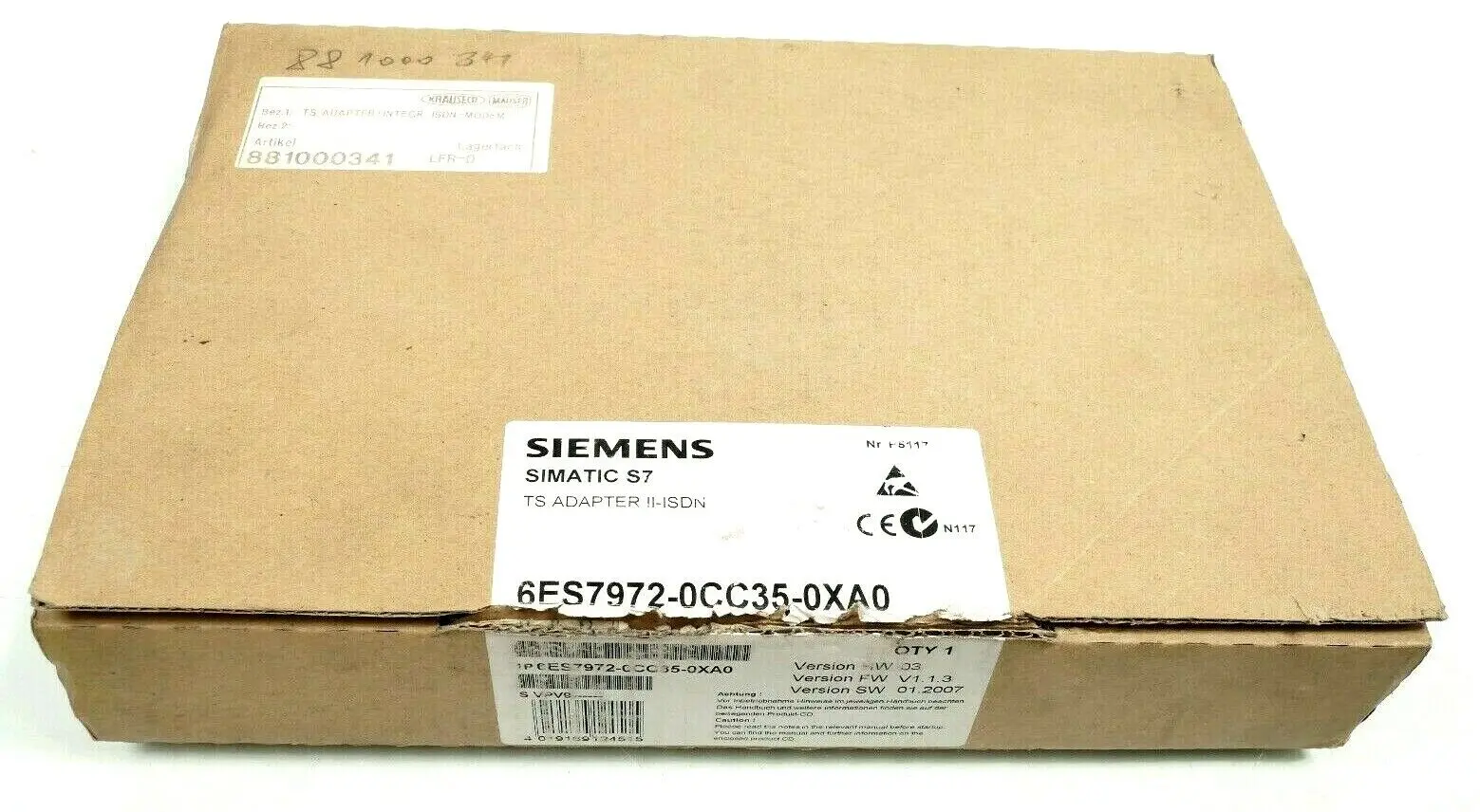 Produktfoto 1 von Siemens SIMATIC S7 TS-Adapter 6ES7 972-0CC35-0XA0 | E:03 | 6ES7972-0CC35-0XA0