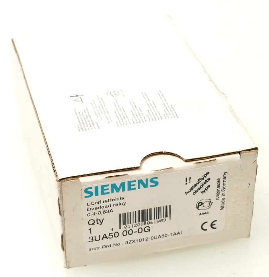 Produktfoto 1 von Siemens Überlastrelais 0,4-0,63A 3UA5 000-0G | 3UA5000-0G