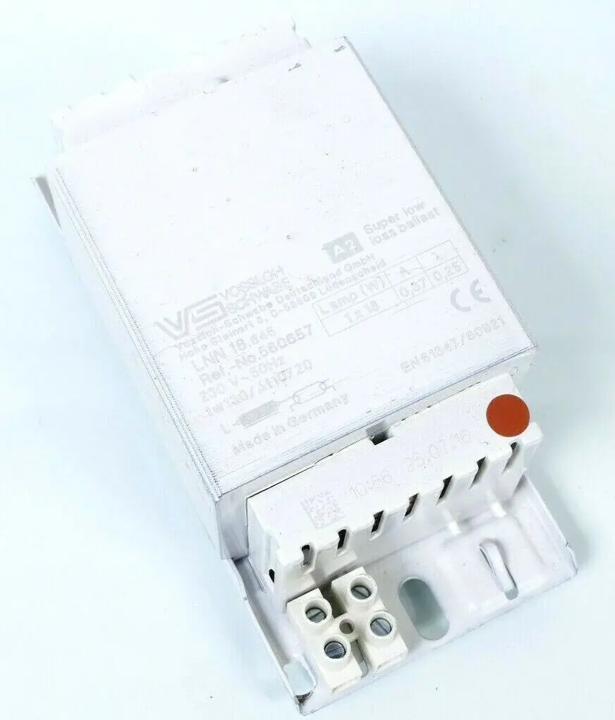 560657 Vossloh-Schwabe KVG, LNN 18.645, EEI=A2 53x66x130mm, 230V, 50Hz T8/T12